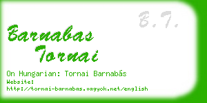 barnabas tornai business card